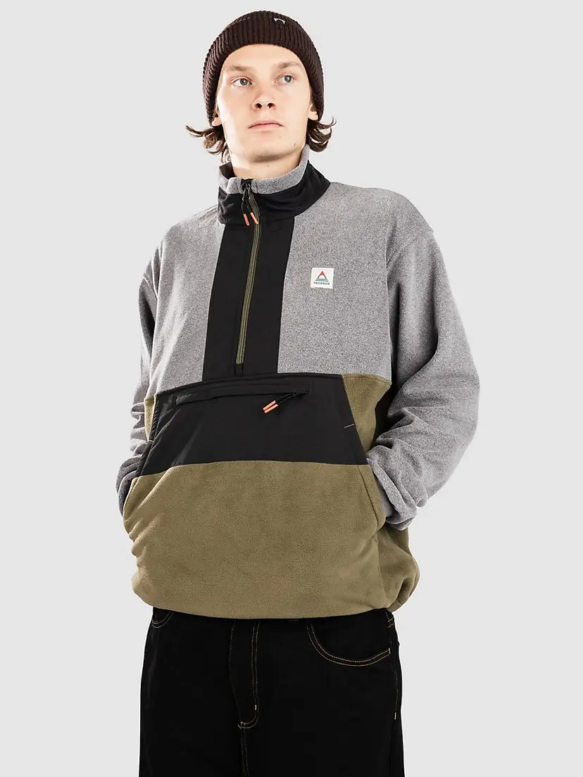 Passenger Passenger Woodland Hoodless 2.0 Half-Zip Fleecegenser grå