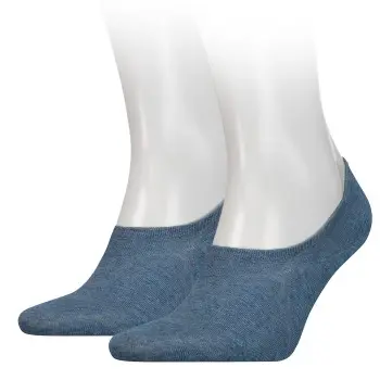 Tommy Hilfiger Tommy Hilfiger Strømper 2P Men Footie Invisible Sock Blå Str 43/46 Herre