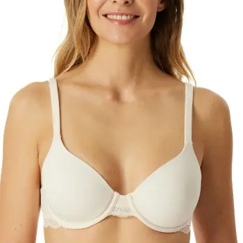 Schiesser Schiesser BH Unique Cotton Wired Bra Krem bomull C 70 Dame