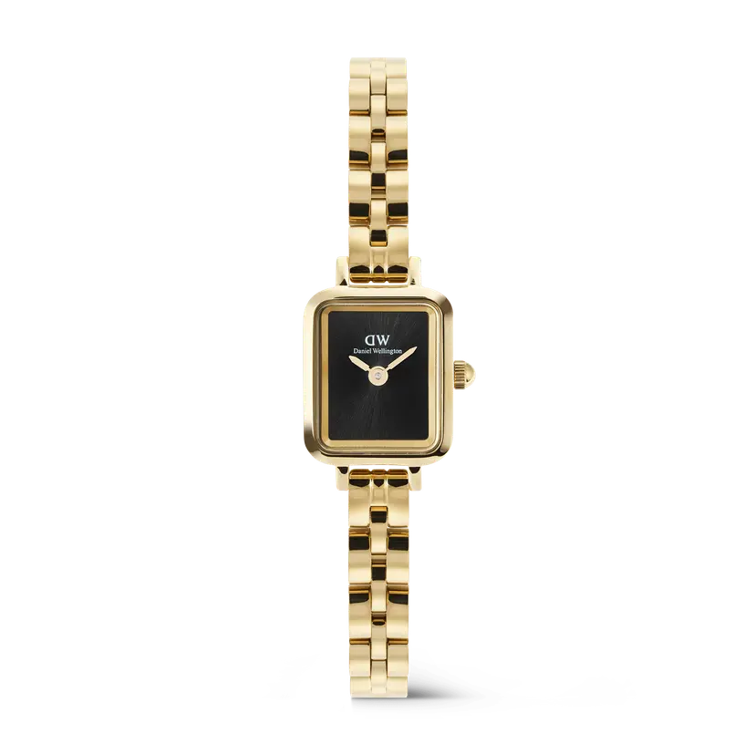Daniel Wellington Gold 15.4x18.2mm Watch Quadro Mini Arch 3-link Onyx Sunray | DW
