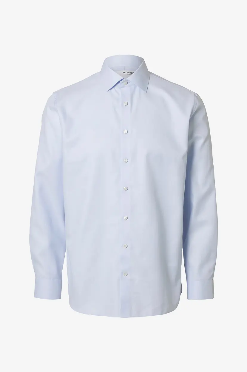 Selected Men Skjorte slhReg-Ethan Shirt LS Spread - Blå