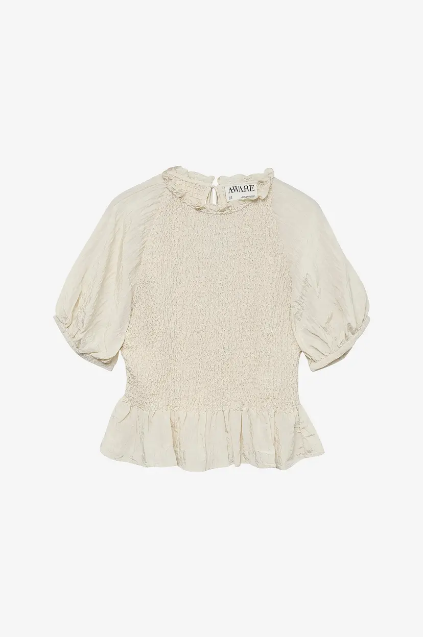 Vero Moda Bluse vmPhoebe SS High Neck Top - Hvit