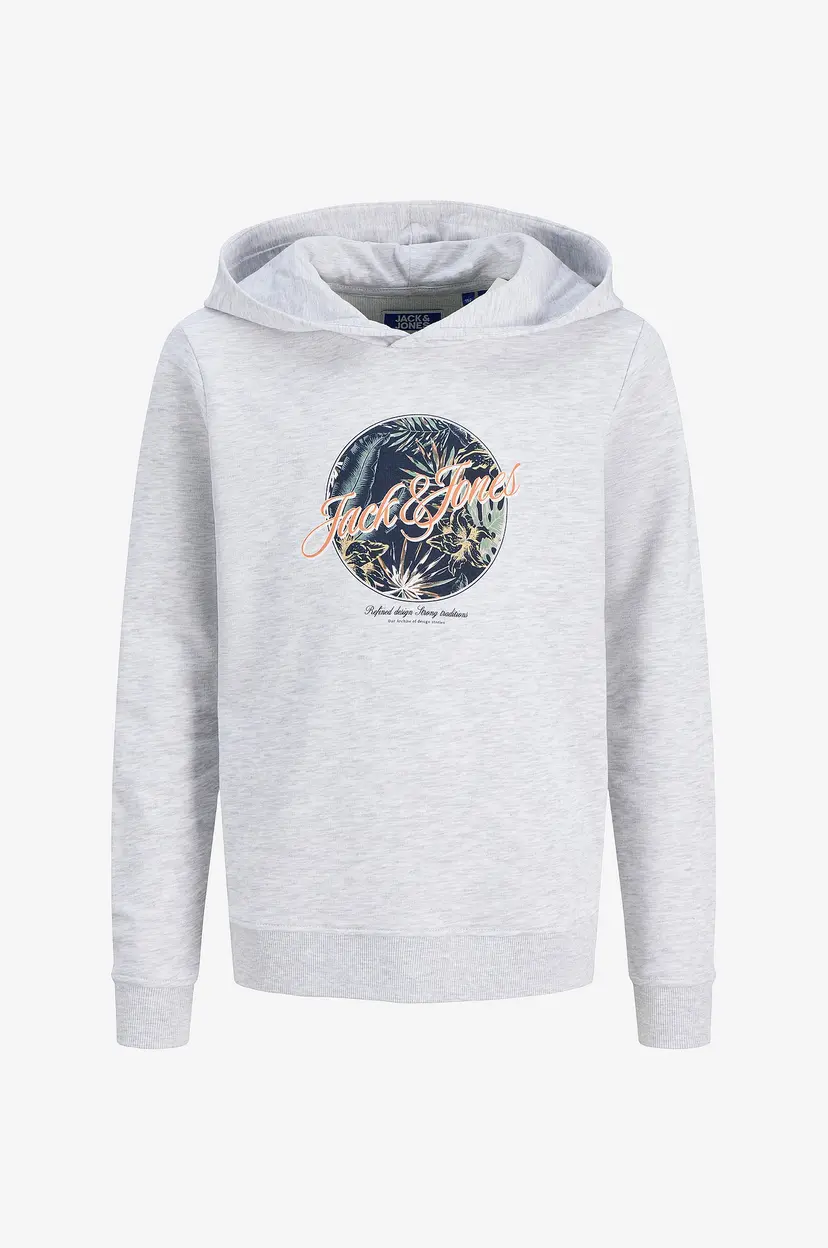 Jack & Jones Junior Hettegenser Jjhonolulu Shape Sweat Hood Jnr - Grå