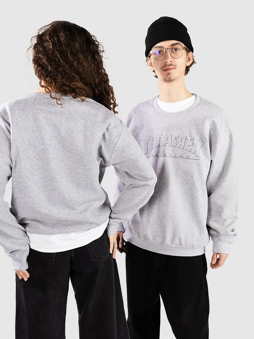 Thrasher Thrasher Shadow Mag Logo Crewneck Genser grå