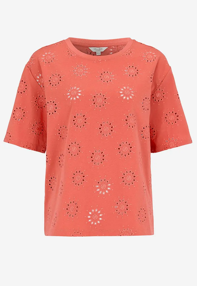 Cellbes of Sweden Jerseytopp med brodert hullmønster
