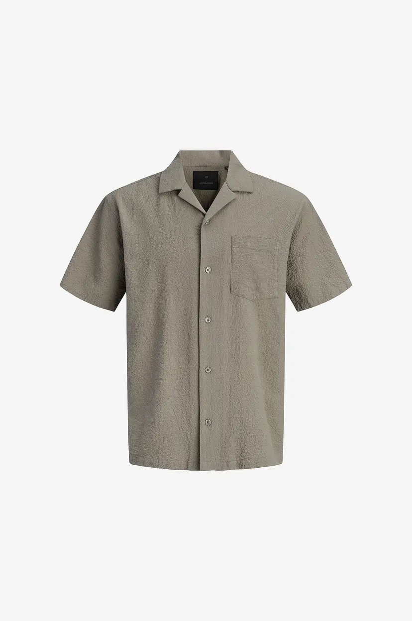 Jack & Jones Skjorte jprBlashawn Seersucker S/S SN - Grå
