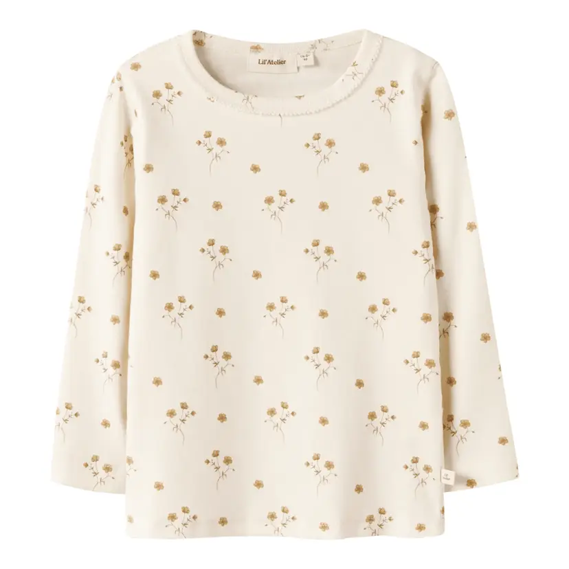 Lil`Atelier Lil'Atelier - Genser Layo Coconut Milk Flower Yellow