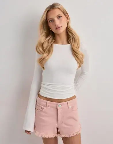 Nelly Nelly - Rosa - Colored Fringe Jeans Shorts