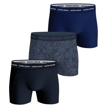 Björn Borg Björn Borg 6P Essential Shorts Blå Mønster bomull XX-Large Herre
