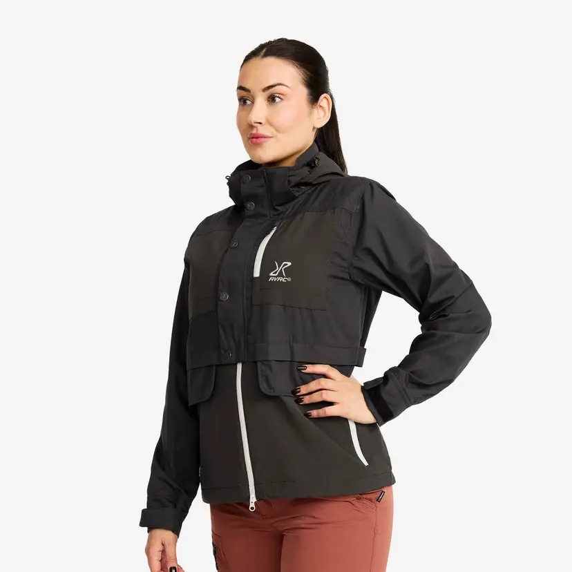RevolutionRace Rambler Lightweight Pro Jacket Dame Anthracite/Oatmeal