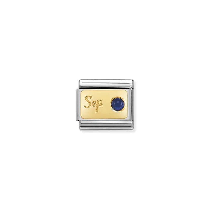 Nomination Month Stone September Sapphire Gold