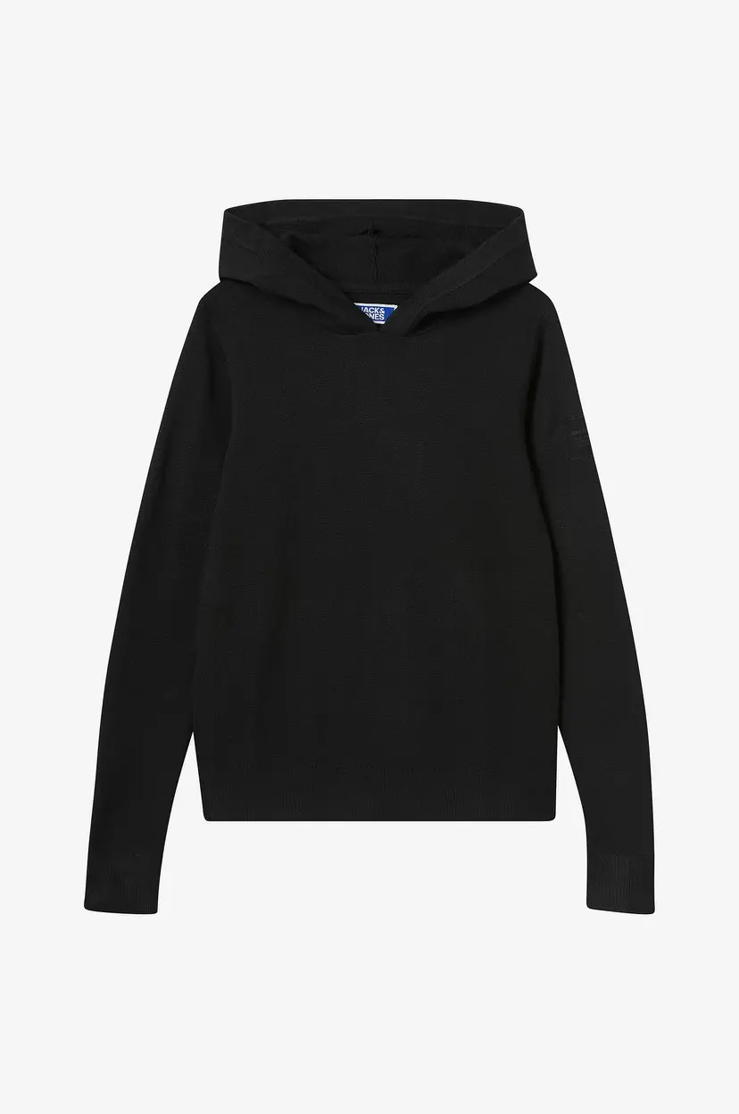Jack & Jones Junior Hettegenser jcoAero Knit Hood Jnr - Svart
