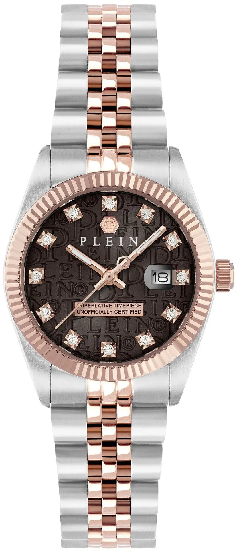 Philipp Plein Philipp Plein Dameklokke PWNFA0625 Superlatives Brun/Rose-gulltonet