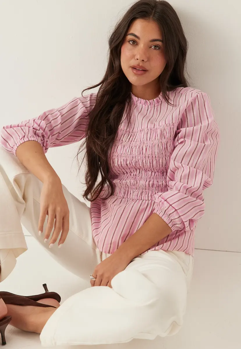 Bubbleroom Smock Cotton Blouse