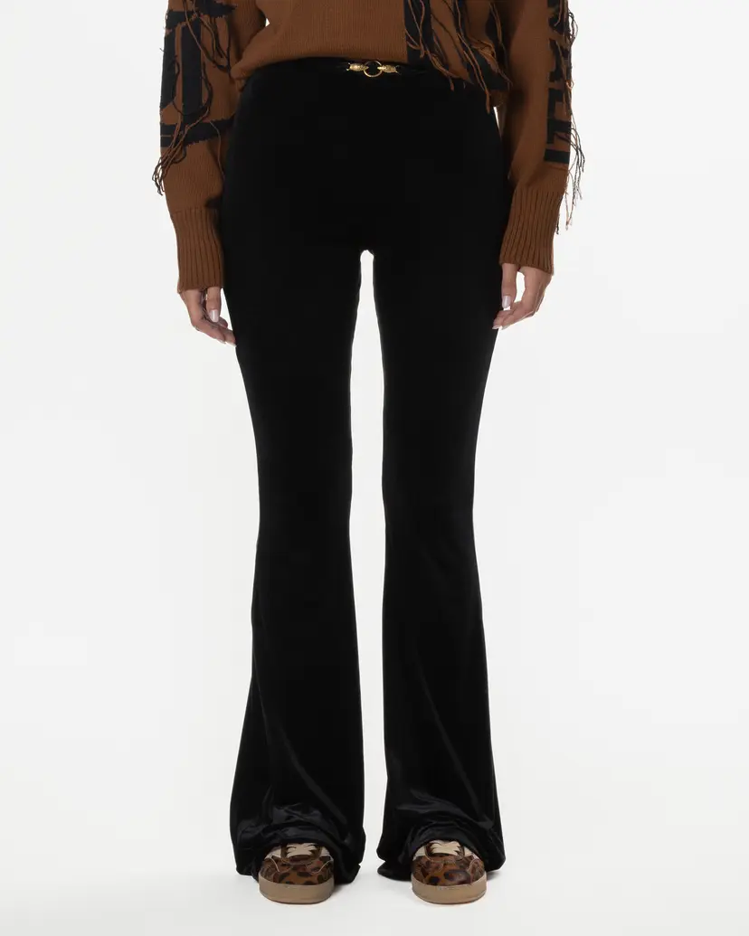 Just Cavalli Just Cavalli 77PAAF02 Black Flowy pants