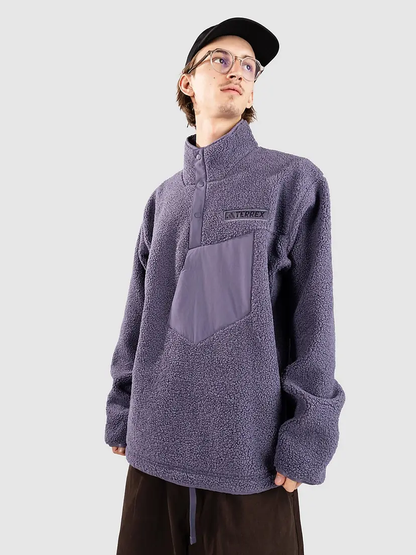 adidas Terrex adidas Terrex XPL Pile Snap Half-Zip Fleecegenser grå