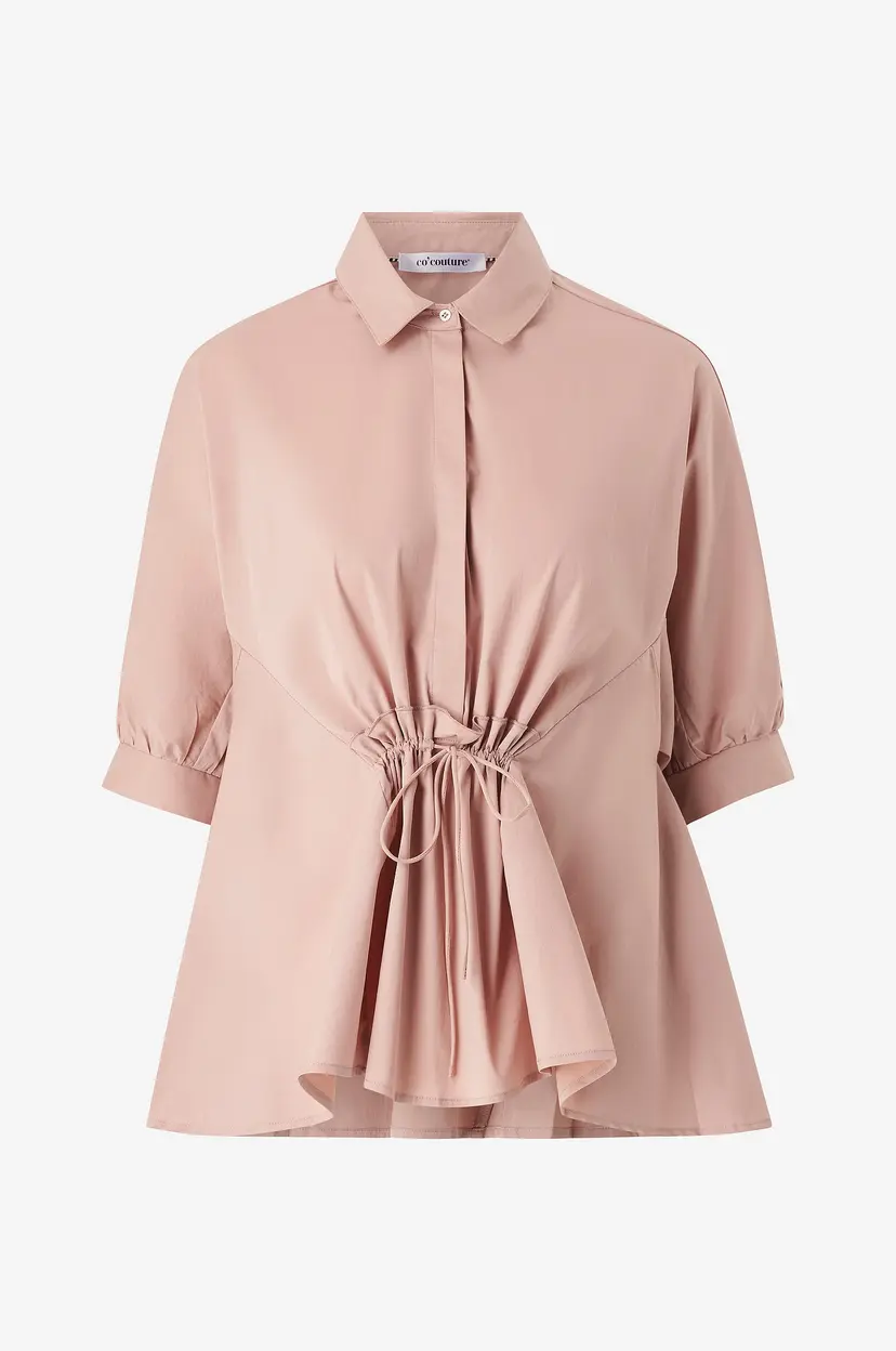 Co'couture Bluse Cottoncc Crisp Wing Blouse - Rosa