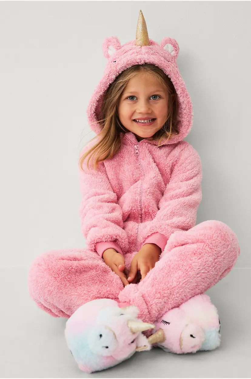 Ellos Collection One piece i fleece - Rosa