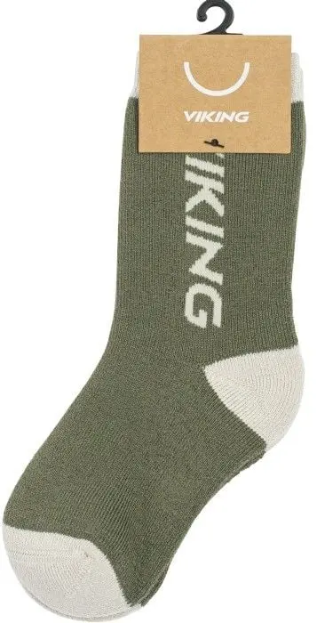 Viking Viking Play Wool Thermo Socks Kids Olive