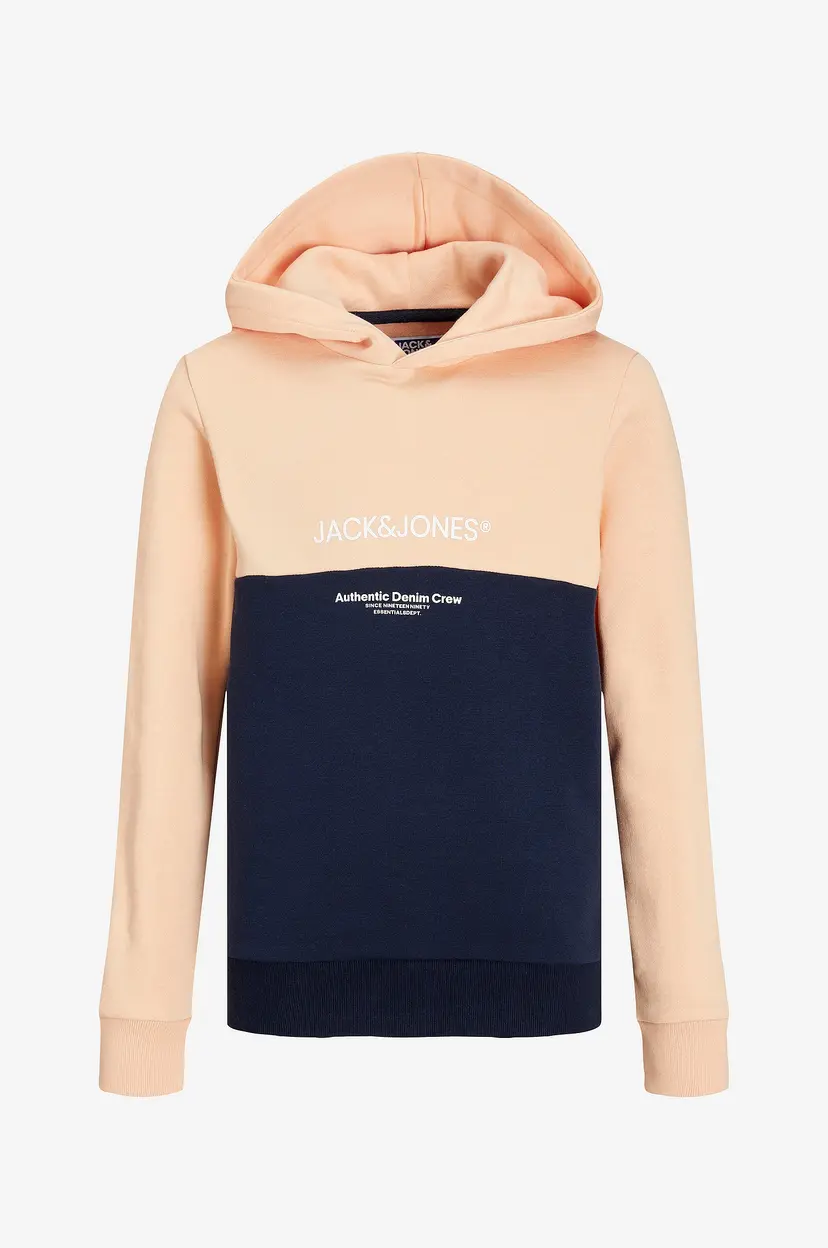 Jack & Jones Junior Hettegenser jjeRyder Blocking Sweat Hood SN Jnr - Orange