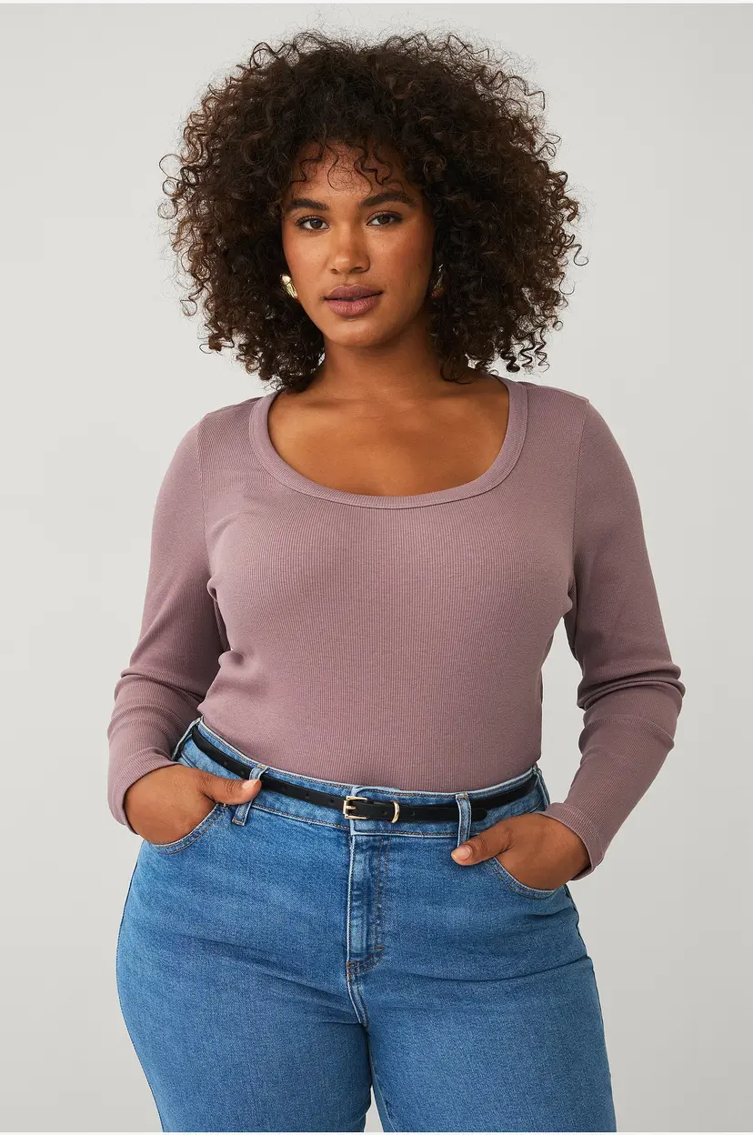 Ellos Plus collection Topp med lange ermer - Lilla