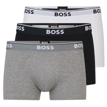 BOSS BOSS 6P Cotton Stretch Trunks Hvit/Svart bomull XX-Large Herre