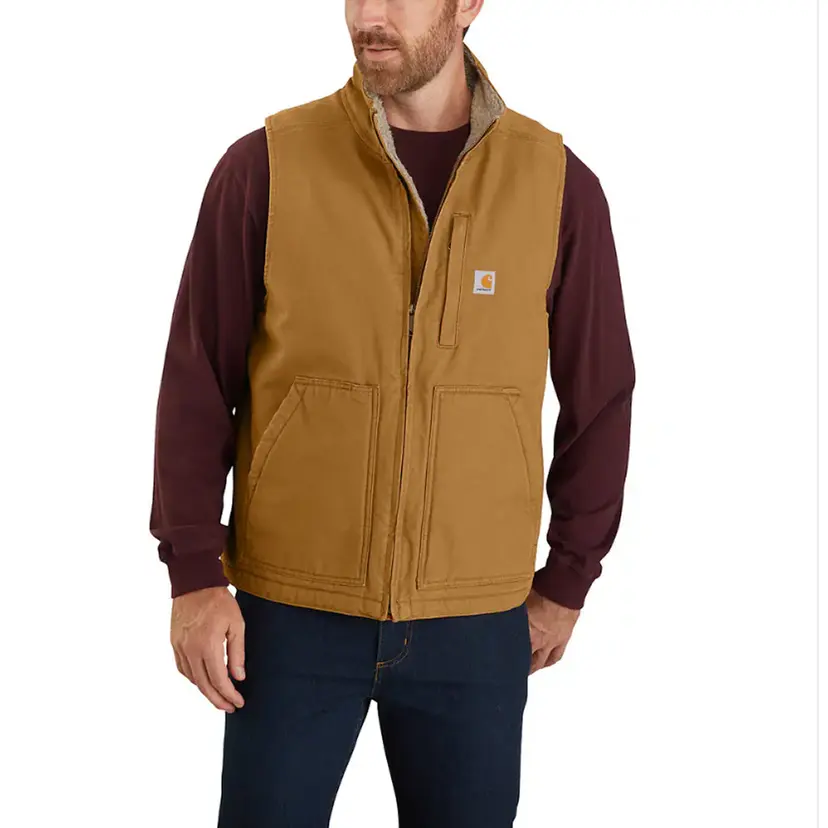 Carhartt Workwear Carhartt Workwear Carhartt M's Washed Duck Lined Mockneck Vest - Loose Fit Carhartt® Brown