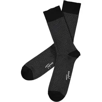 Topeco Topeco Strømper Men Sock Mercerized Cotton Dots Svart Str 41/45 Herre