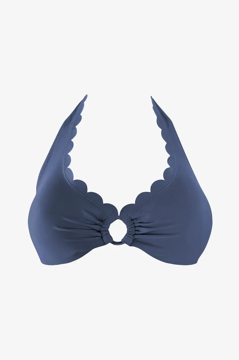 KAANDA Beach life Bikini BH New Venus Scallop UW Halter Top - Blå