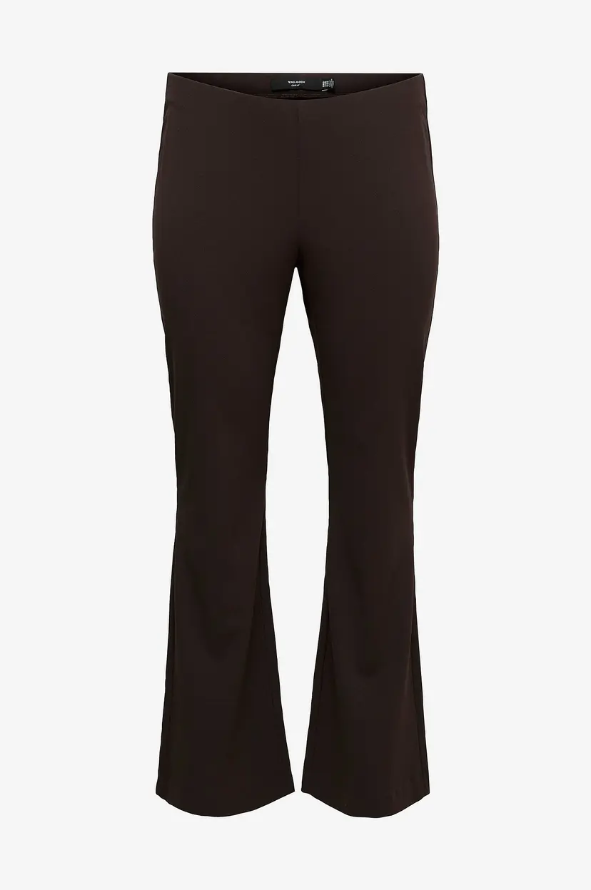 Vero Moda Curve Bukser Vmcbrooklyn Mw Flared Pant Cur - Brun