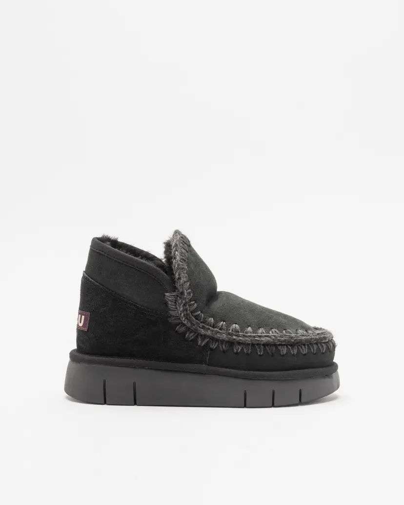 Mou Mou Eskimo Bounce Sneaker Black Ankle Boots