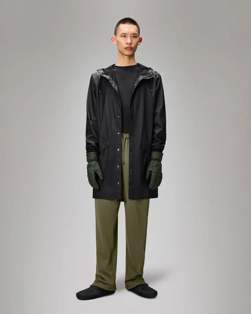 Rains Rains 12020 Black Long waterproof parka