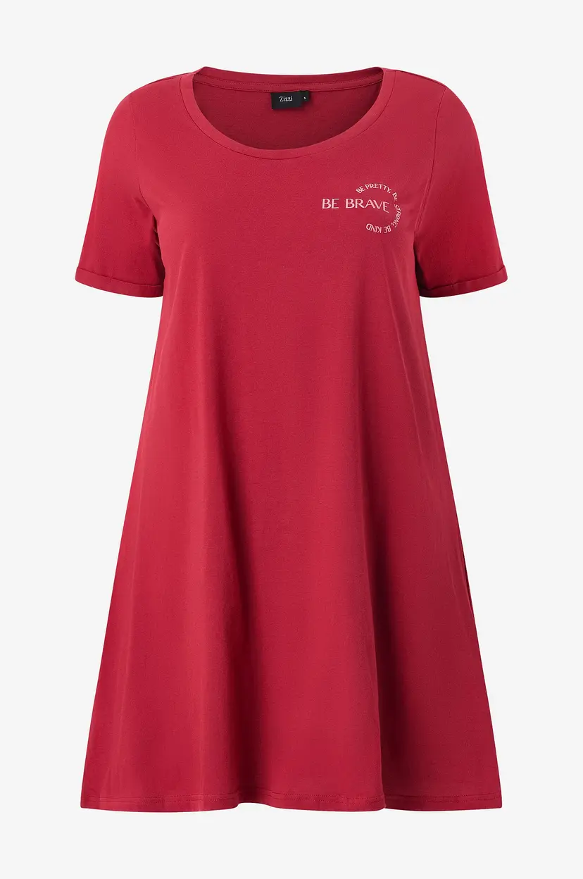 Zizzi Nattkjole mAlly S/S Abk Dress