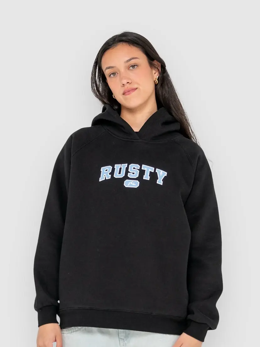 Rusty Rusty A Grade Oversized Fleece-hettegenser svart