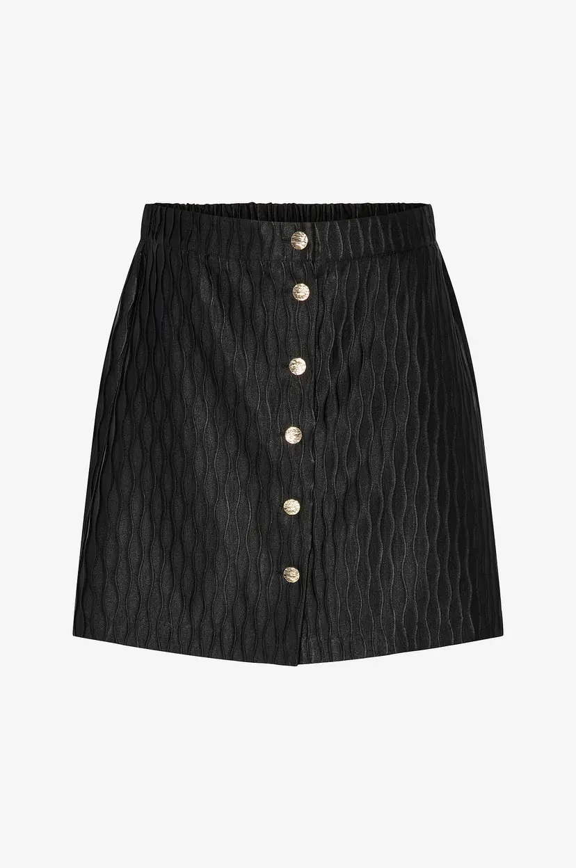 Y.A.S Skjørt yasRipple HW Skirt S. - Svart