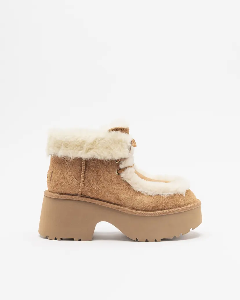 UGG Ugg Esmee Lace Up Camel Platform ankle boots