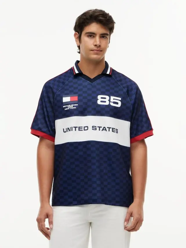 Tommy Hilfiger COUNTRIES SS PIQUE PRINTED RUGBY