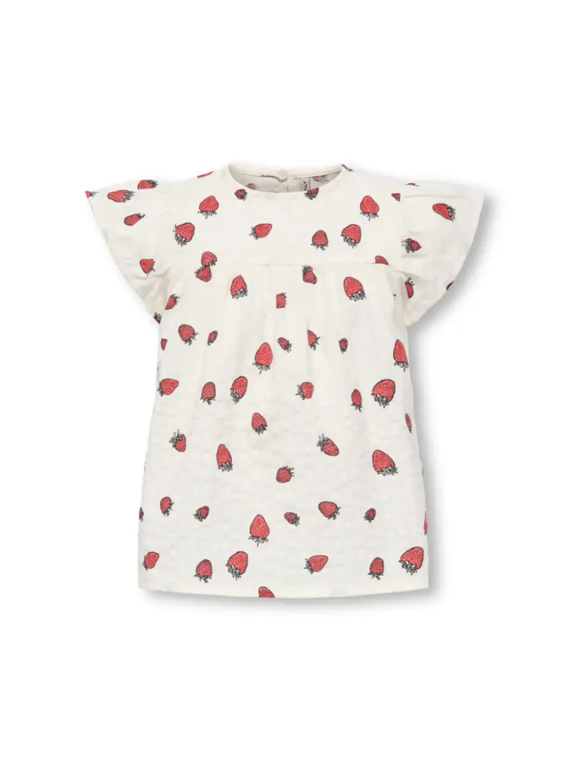 Only Kids Only Kids Fina Bluse Volume Fit Tofu Strawberry (98 /3 år)