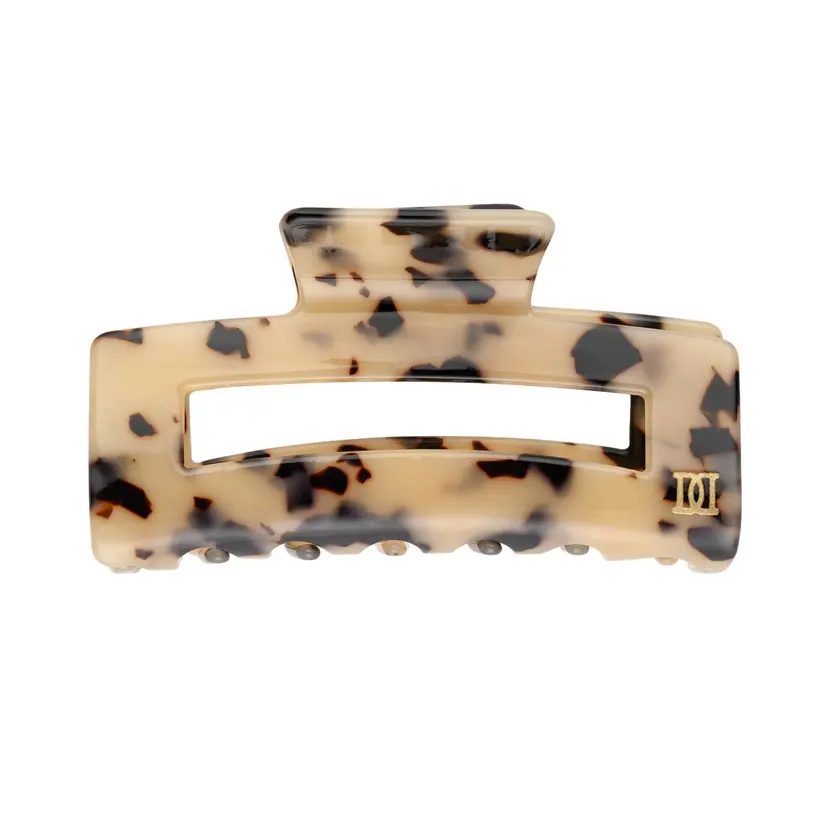 Dark Square Hair Claw Large Sand Tortoise