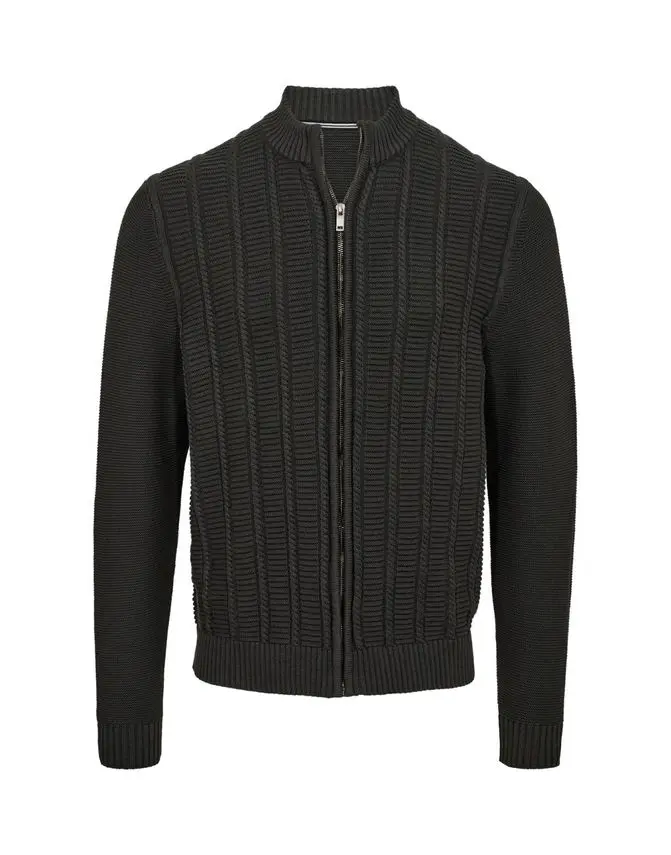 Black Blue Mens cardigan regular fit