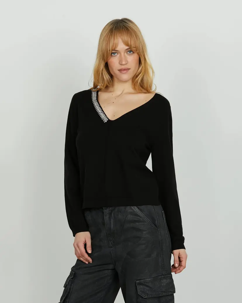 Relish Relish LEVITA Black Knitted sweatshirt