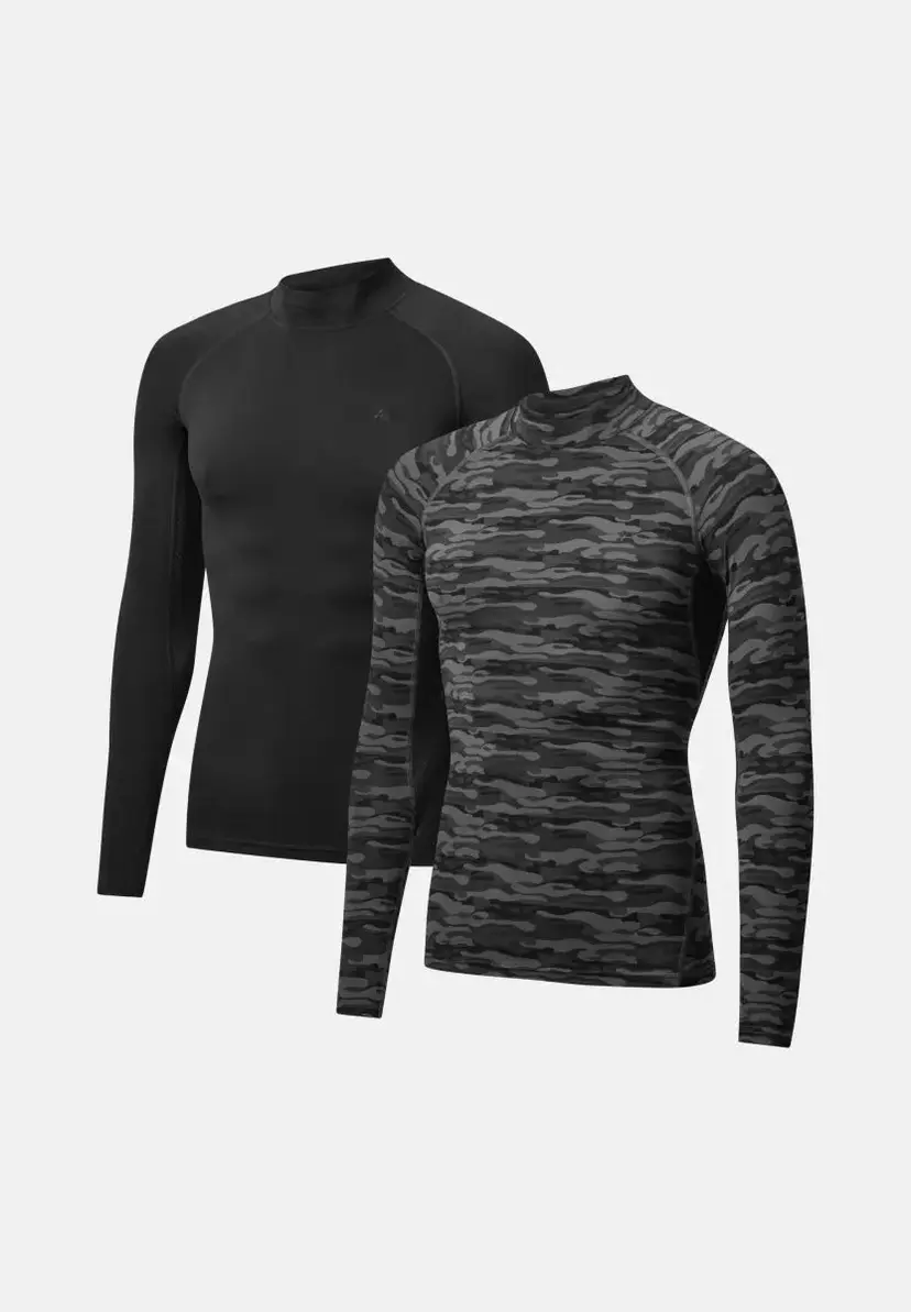DANISH ENDURANCE DANISH ENDURANCE KOMPRESSIONSTRØJE Sort | Grå Camo 2XL