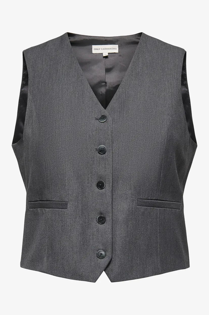 Only Carmakoma Vest carIris-hattie Waistcoat Tlr - Grå