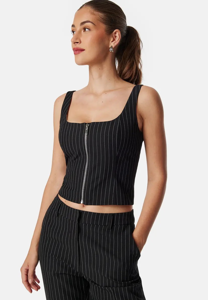 Bubbleroom Zip Bustier Top