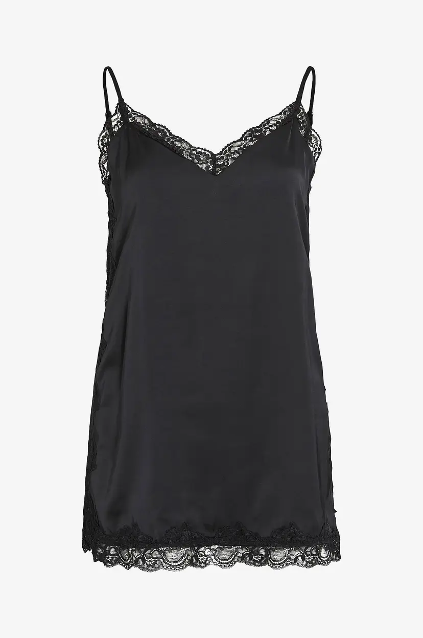 Vila Singlet Vionara Lace Singlet/Spi - Svart
