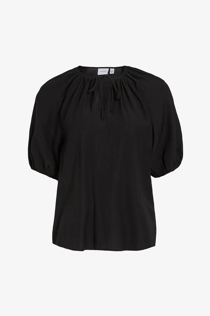 Vila Topp viClo 2/4 V-neck - Svart