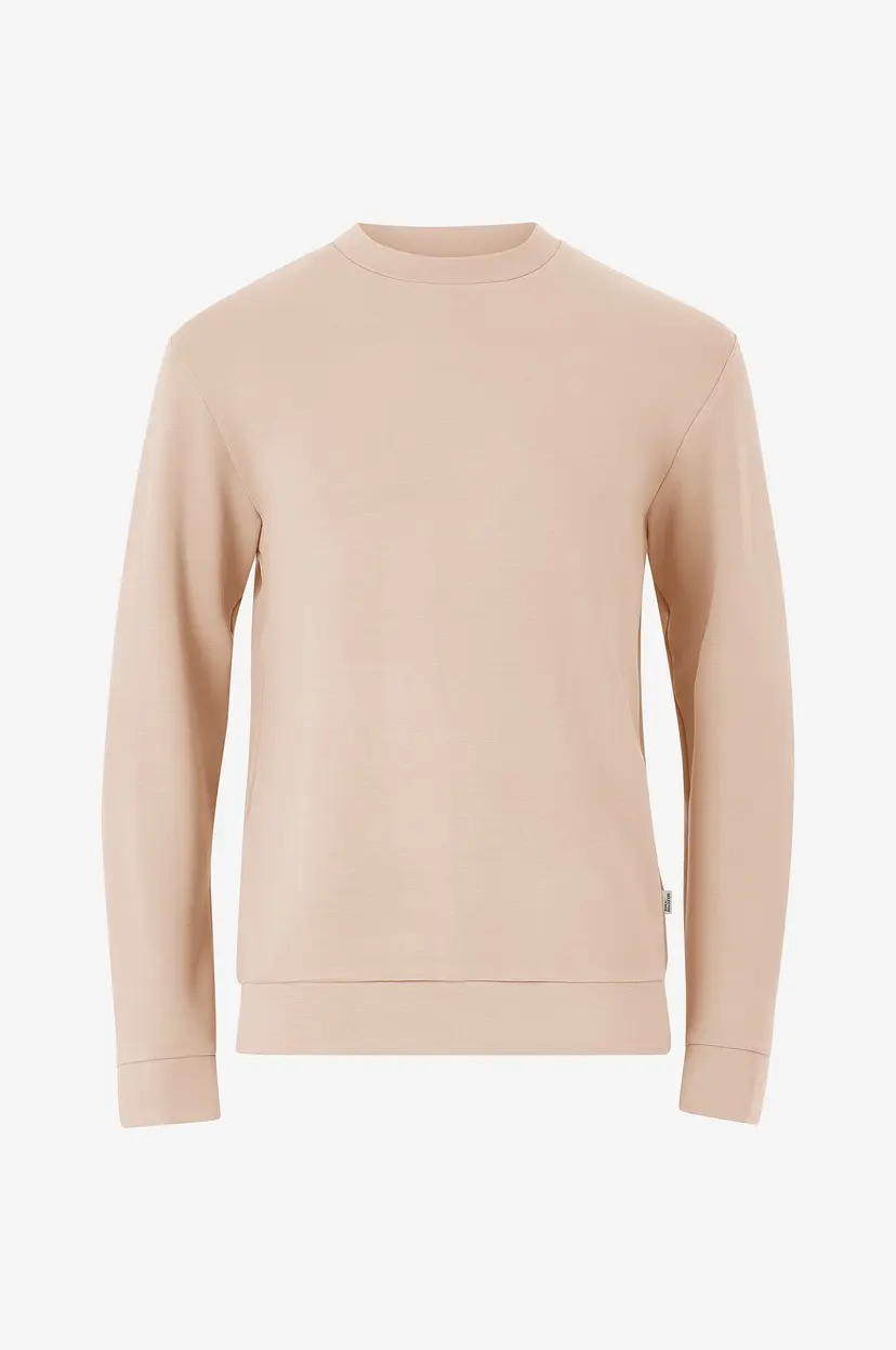Selected Men Collegegenser slhEmanuel Soft Crew Neck Sweat - Beige