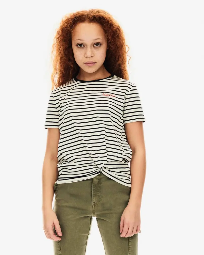 Garcia Garcia Stripete T-Skjorte Off white (128/134 : 8-9 år)