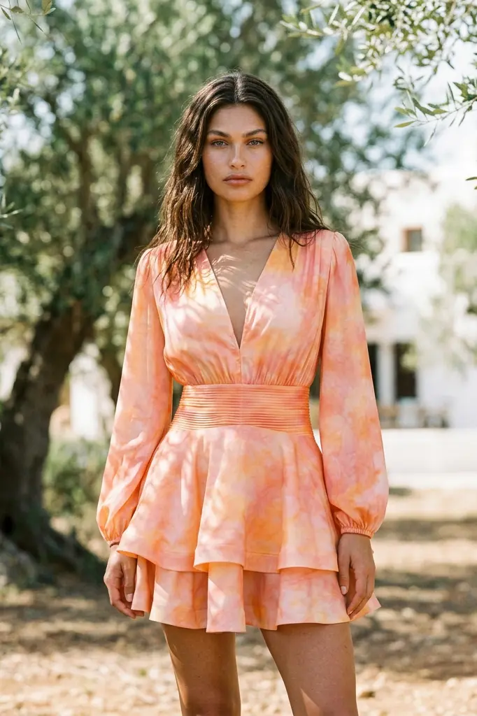 Kayani Amira Bedouine Dress - Bloomy Splash