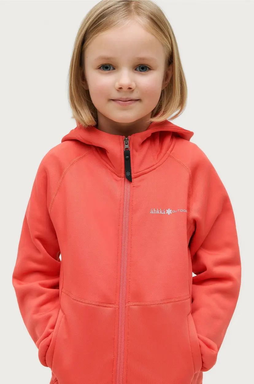 Áhkká Fleecejakke Powerfleece Mr - Orange